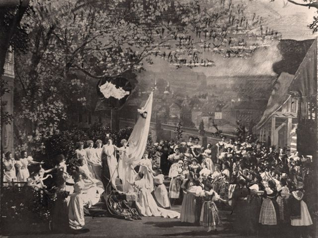 Živý obraz na počest I. sjezdu žen českoslovanských, rok 1897.