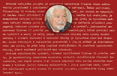 Chartista Pithart: Bojím se nacionalismu