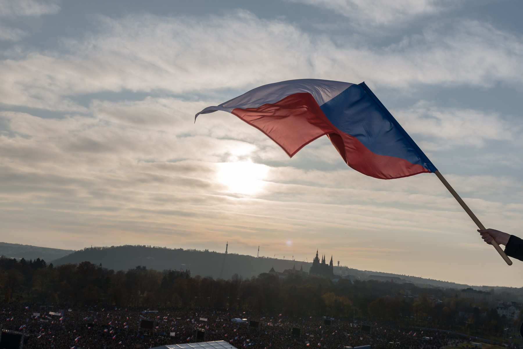 Demonstrace na Letné. Listopad 2019