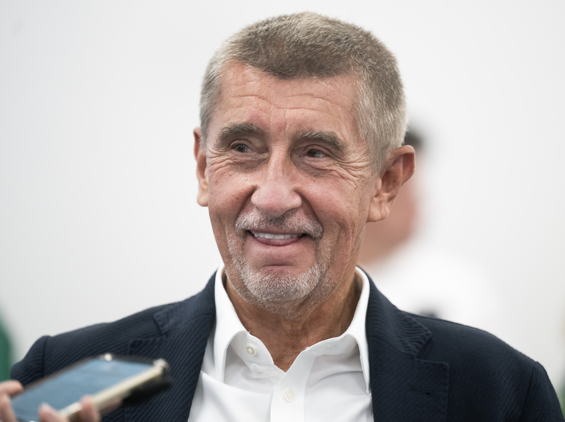 Předseda hnutí ANO Andrej Babiš ve volebním štábu středočeské organizace hnutí ANO po skončení krajských voleb a prvního kola voleb do Senátu