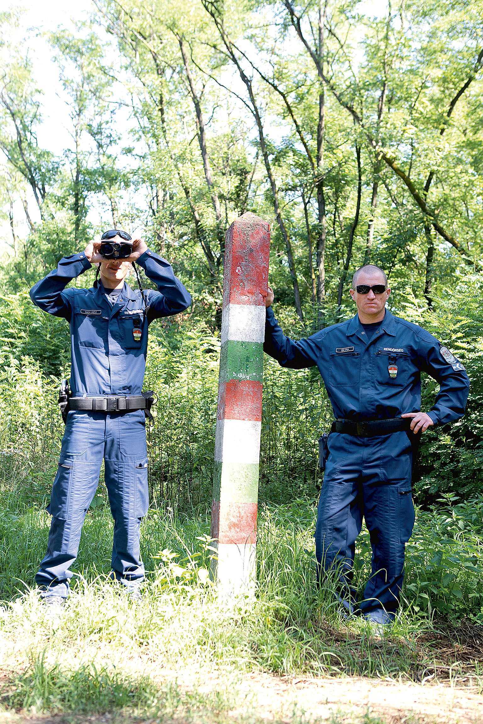Maďarští pohraničníci, hranice s Ukrajinou.