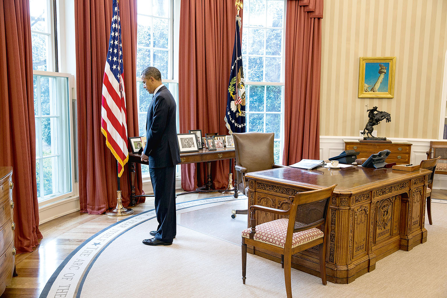 Prezident Obama v Bílém domě.