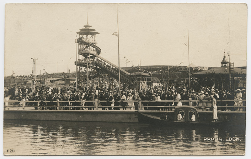 Vodní laguna v zábavním parku Eden, 1922-32