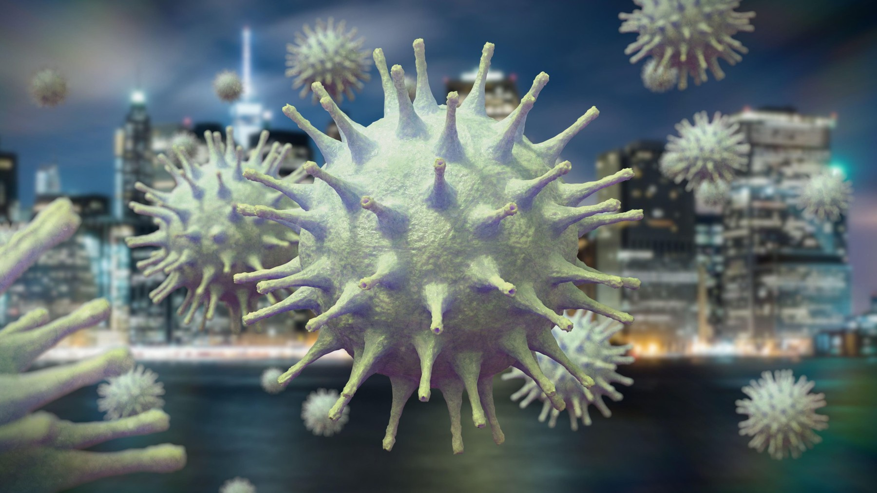 Vizualizace koronaviru způsobujícího nemoc COVID-19. Ilustrační foto.
