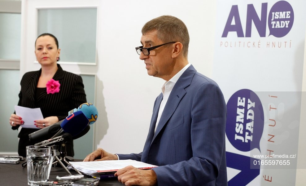 Zakladatel holdingu Agrofert Andrej Babiš na počátku své politické kariéry v roce 2013.