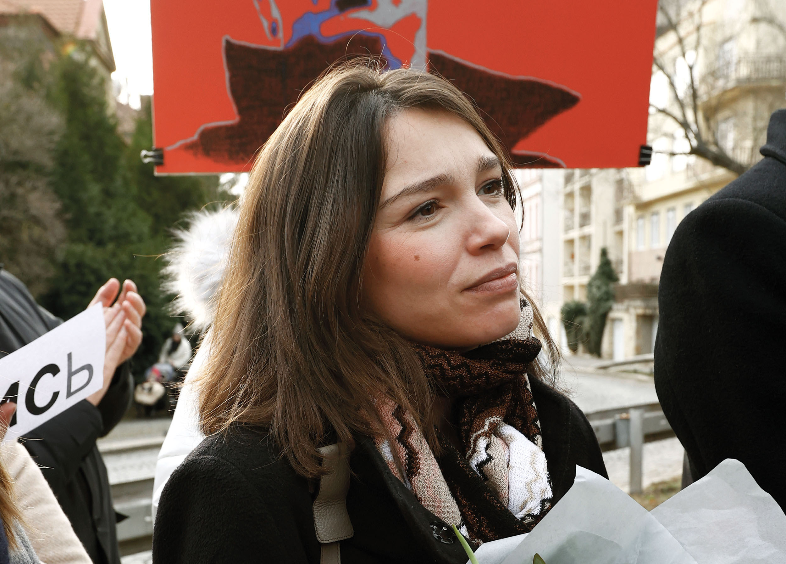 Žanna Němcovová v roce 2020 na náměstí Borise Němcova.