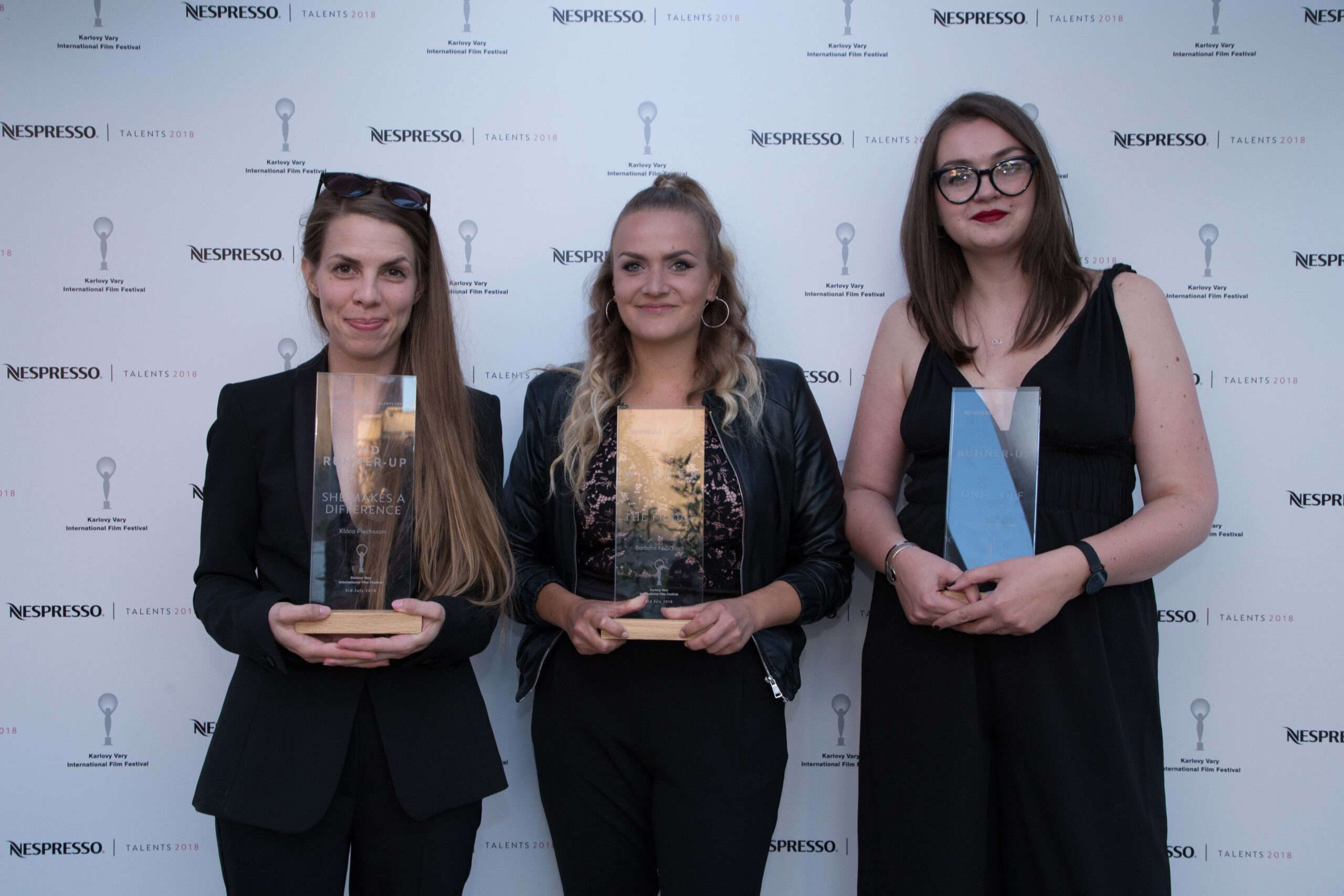 Vítězky české sekce soutěže Nespresso Talents: Klára Plechsson, Barbora Kočičková a Veronika Kellnerová.