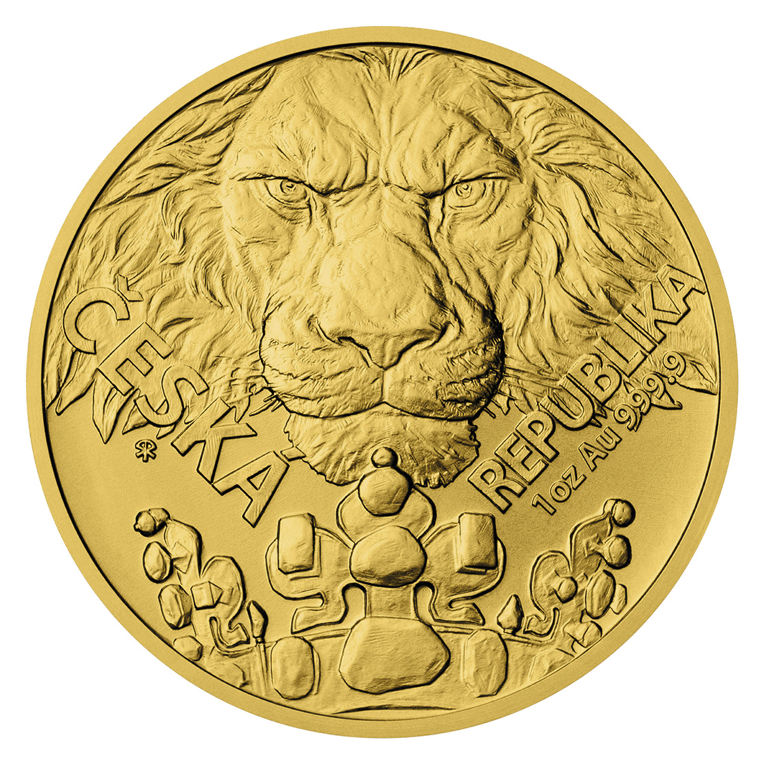 Investiční mince Český lev 2023 o váze 1O kg z ryzího zlata