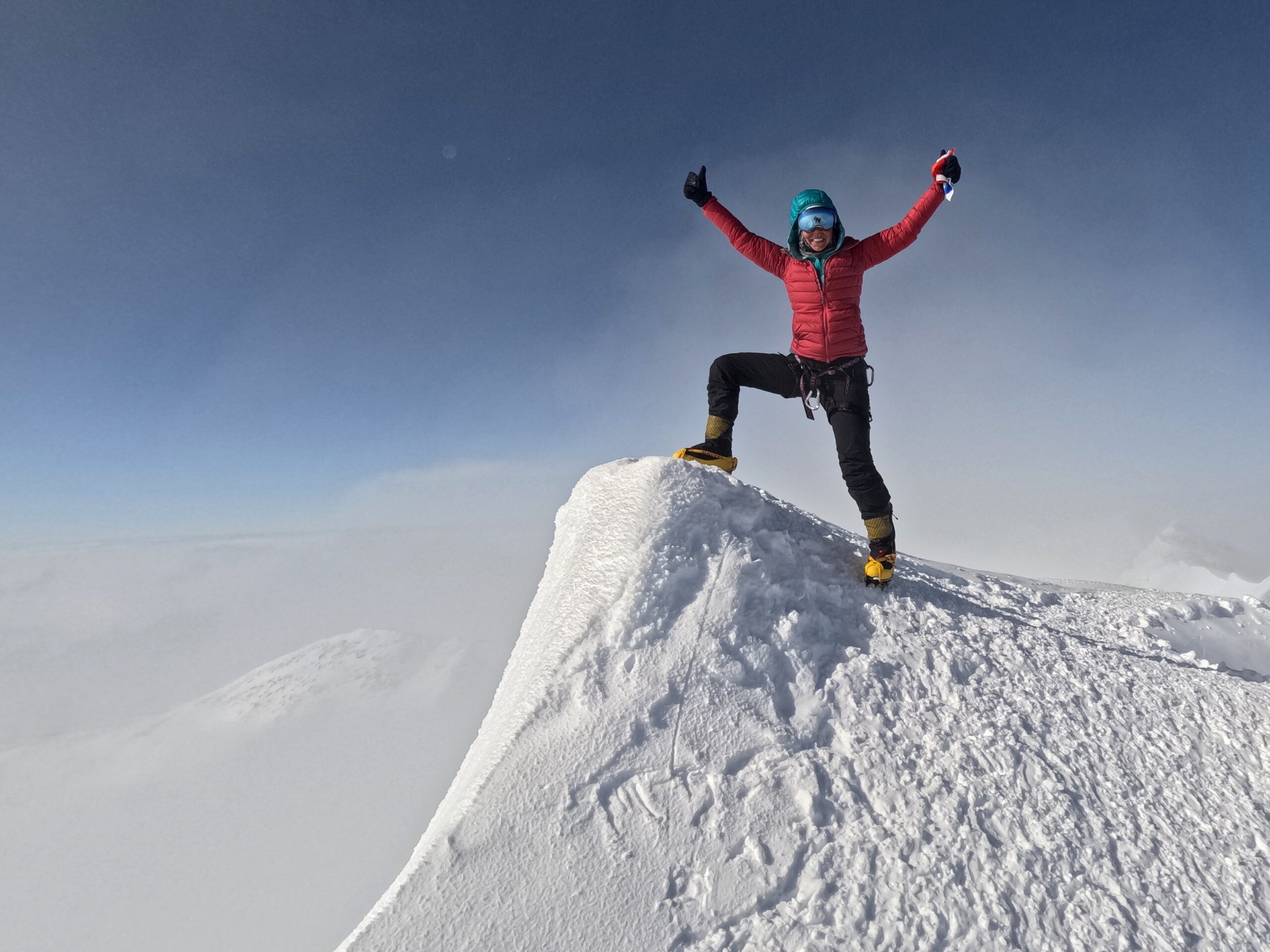 Eva Perglerová na vrcholu Vinson Massif